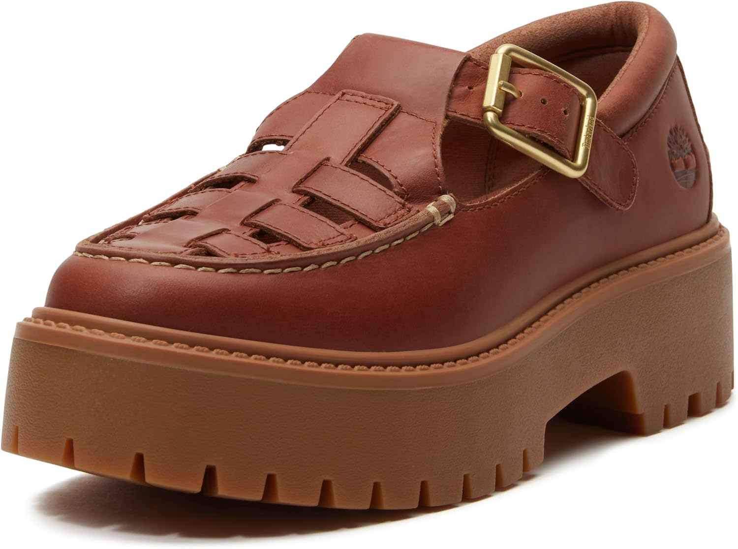 Timberland Sapato náutico feminino Stone Street Platform, Cerveja